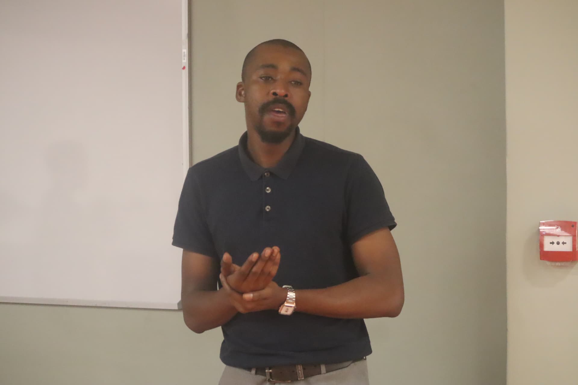 A facilitator addressing participants during a bootcamp session