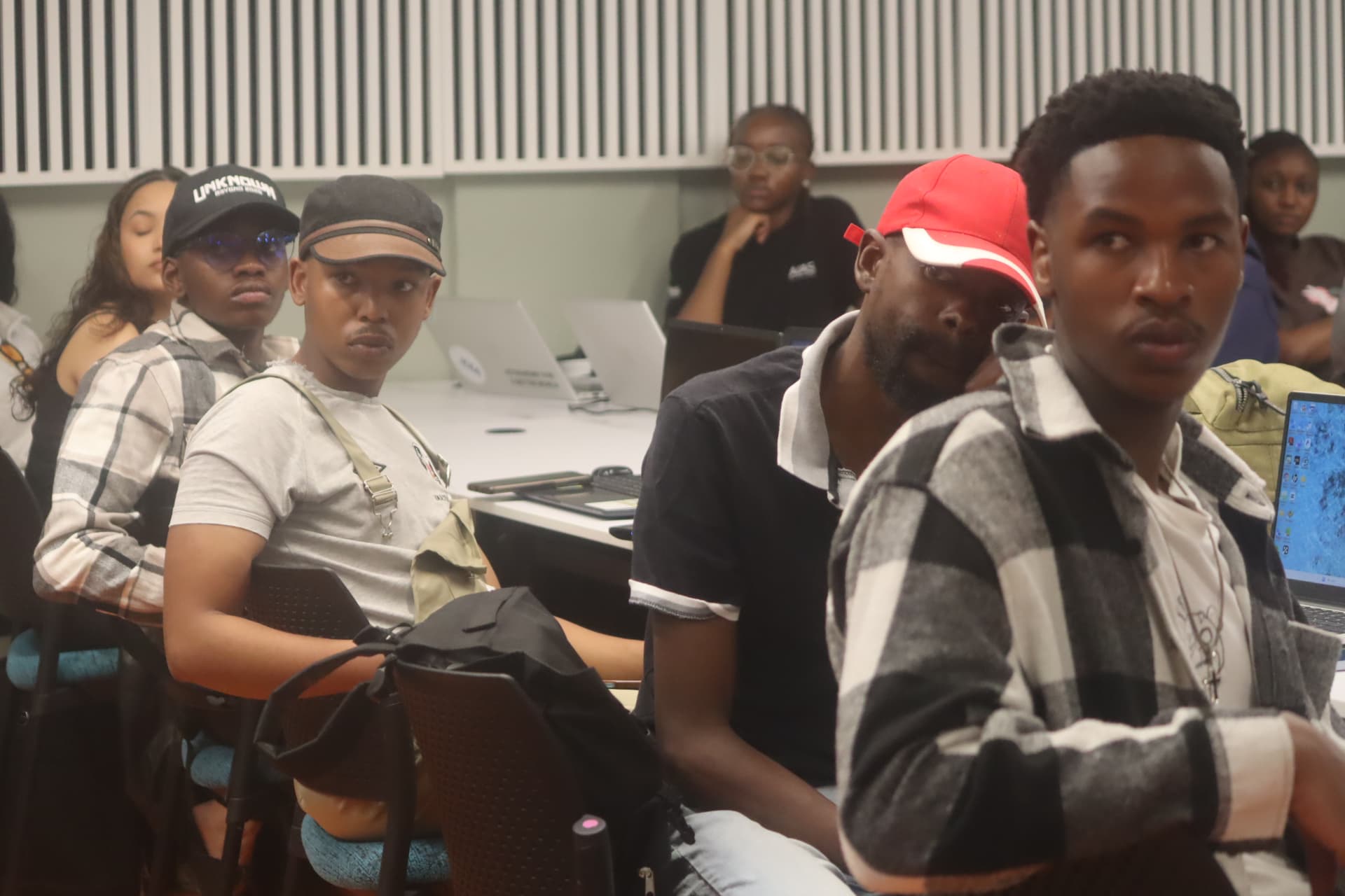 Participants listening during the Northern Cape hackathon programme